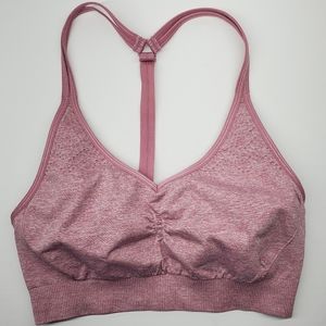 Yogalicious Pink Marled Sports Bra Size Small